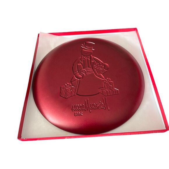 Neiman Marcus Christmas 2015 SNOWMAN Hand Painted Platter. - Picture 3 of 5